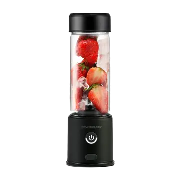 Powerology Life Style New 6 Blade Portable Juicer 450mL Container Black 