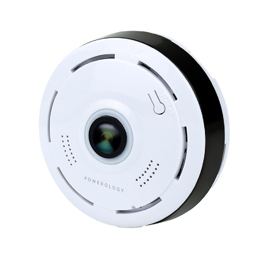 [PFIPCWH] Powerology Wifi Panoramic Camera Ultra Wide Angle Fisheye Lens - White