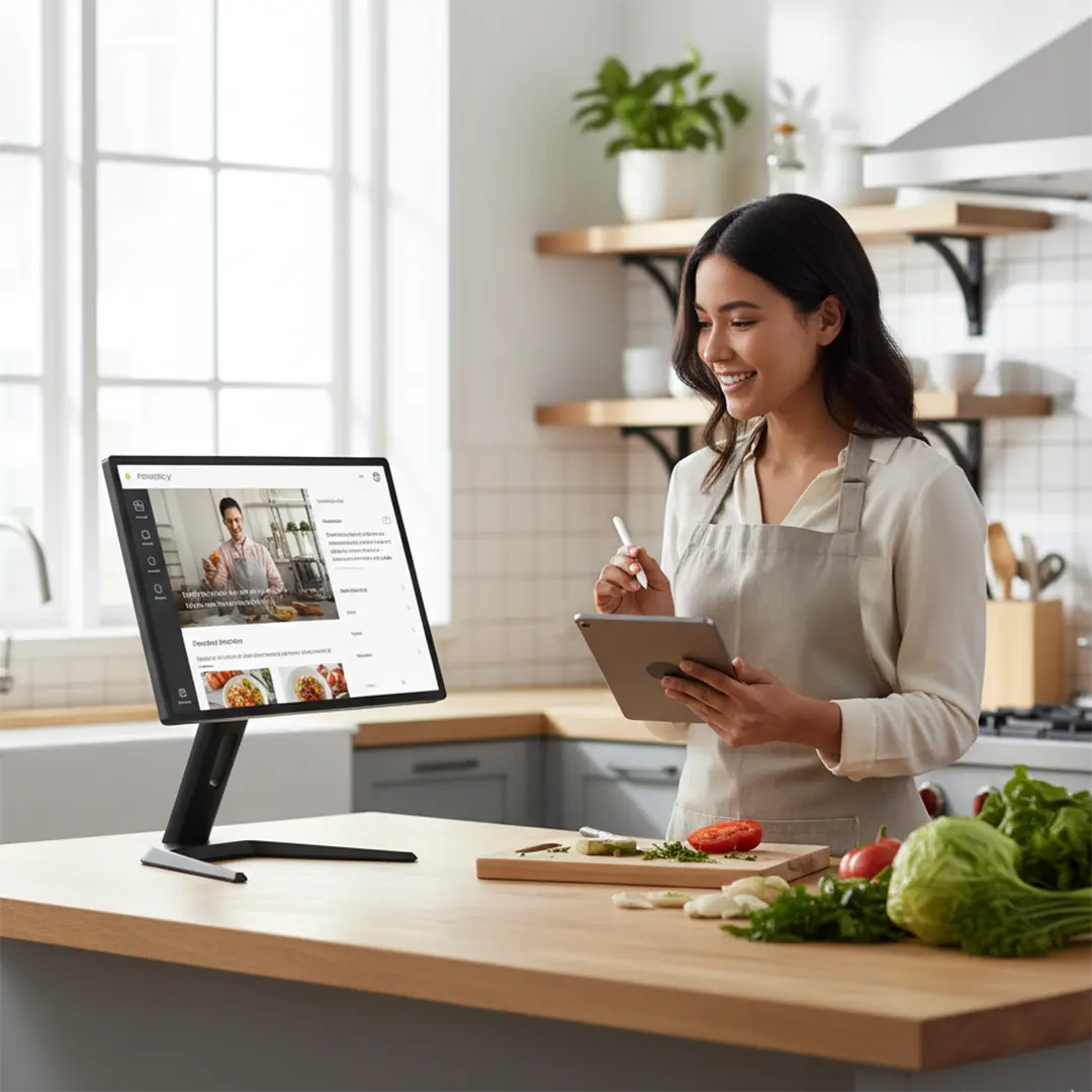 Powerology Banf 32" Portable Smart Monitor - Gray