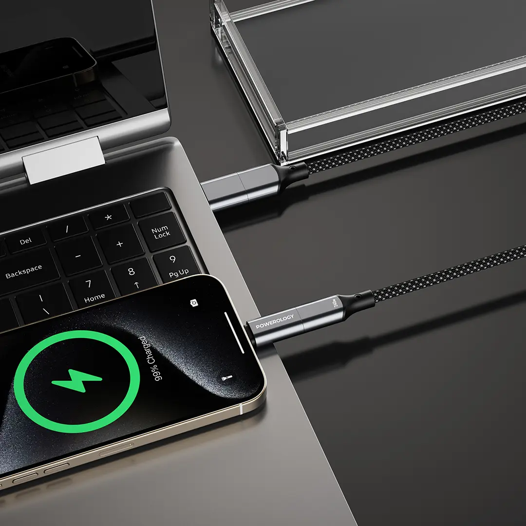 Powerology 4-In-1 Charging & Data Transfer Cable - Black