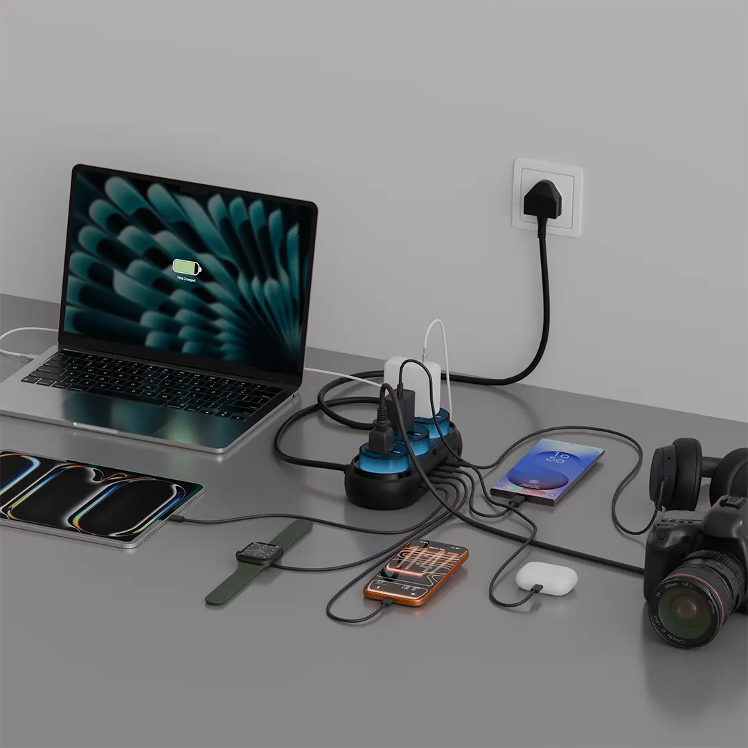 Powerology Holix Gan Multi-Port Power Station - Grey