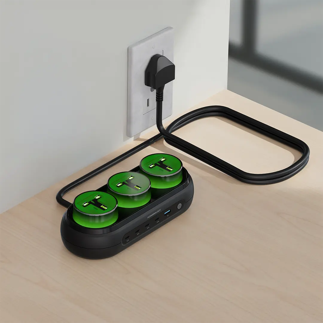 Powerology Holix Gan Multi-Port Power Station - Grey