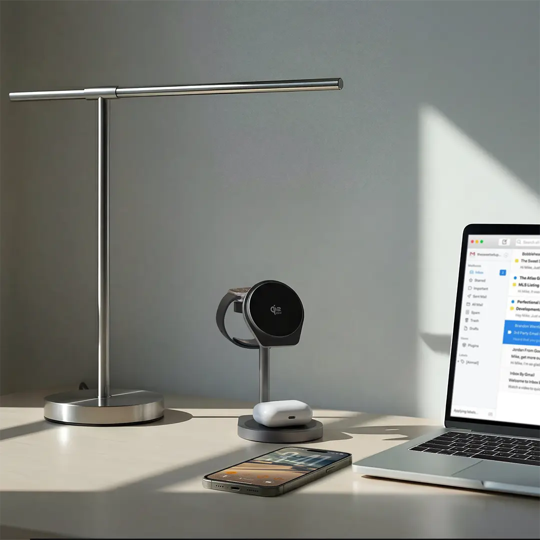 Powerology Eifel 3-In-1 Wireless Charger - Gray