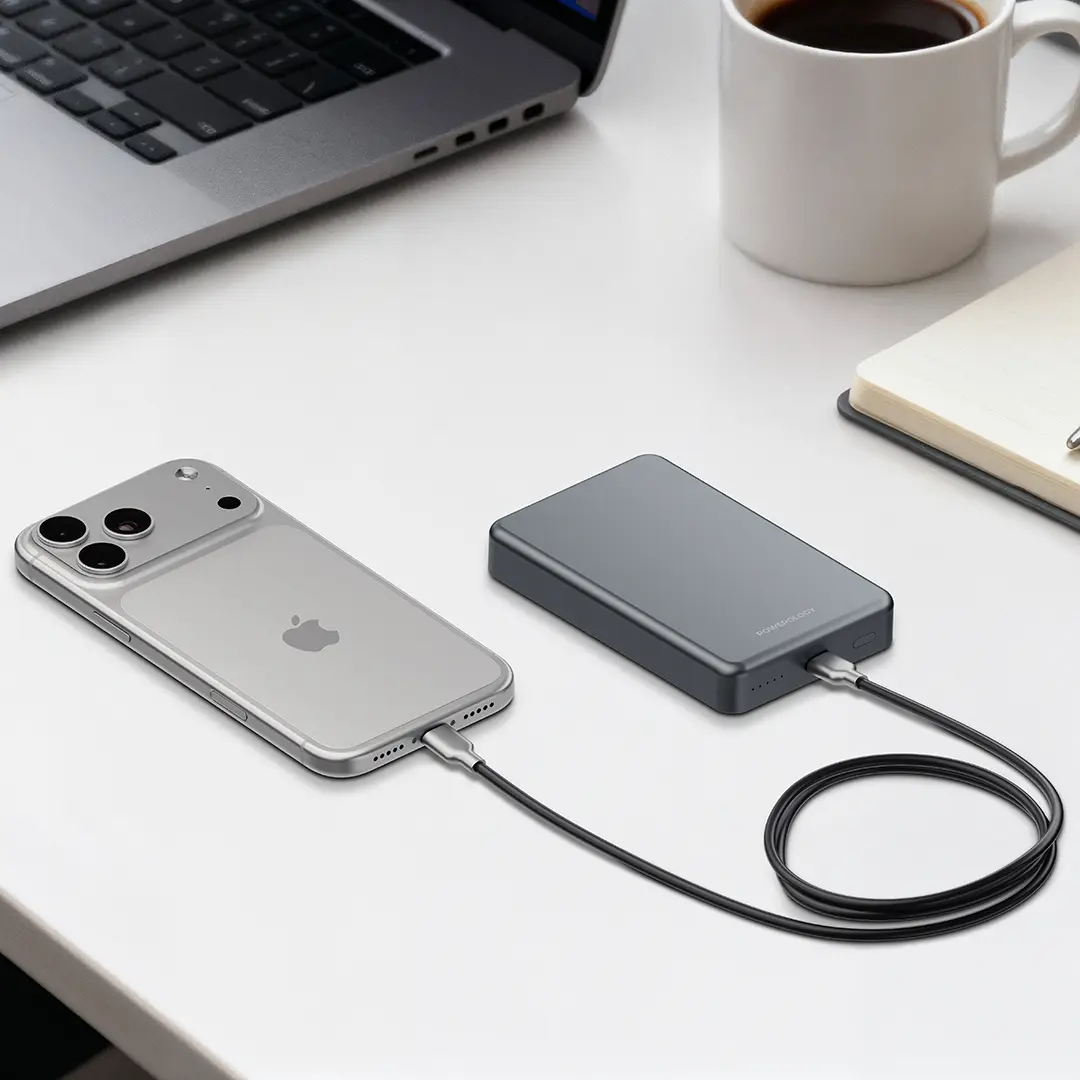 Powerology Blanc25 10000mAh MagSafe Power Bank - Grey
