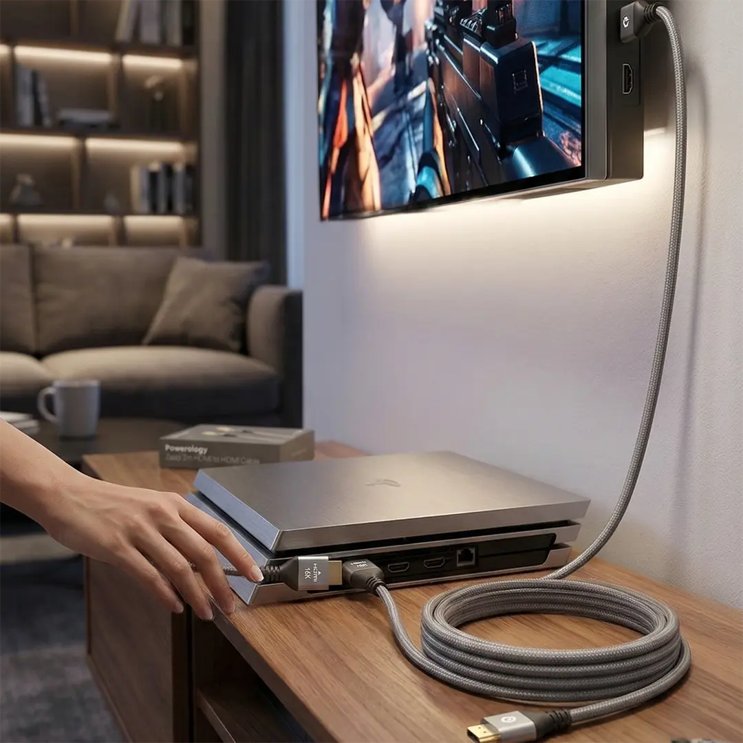 Powerology Zaap 2m HDMI to HDMI Cable - Gray