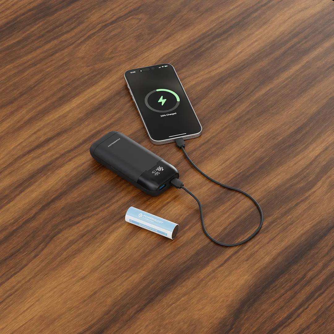 Powerology DIY Cell 10000+5000mAh Power Bank - Grey Powerology DIY Cell 10000+5000mAh Power Bank - Grey