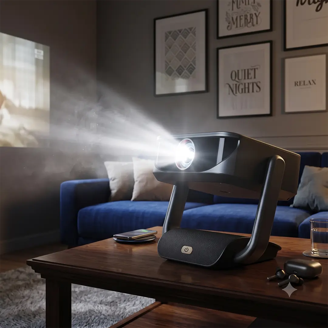 Powerology Pharos Projector with Touch Screen - Gray