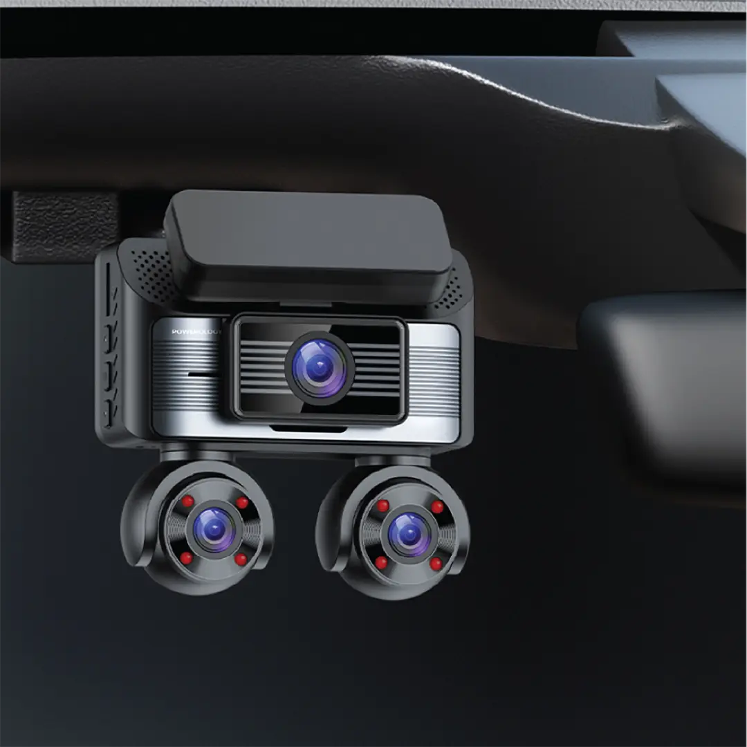Powerology Sentra Dash Camera with 3 Lenses and Rear Camera - Black Powerology Sentra Dash Camera with 3 Lenses and Rear Camera - Black
