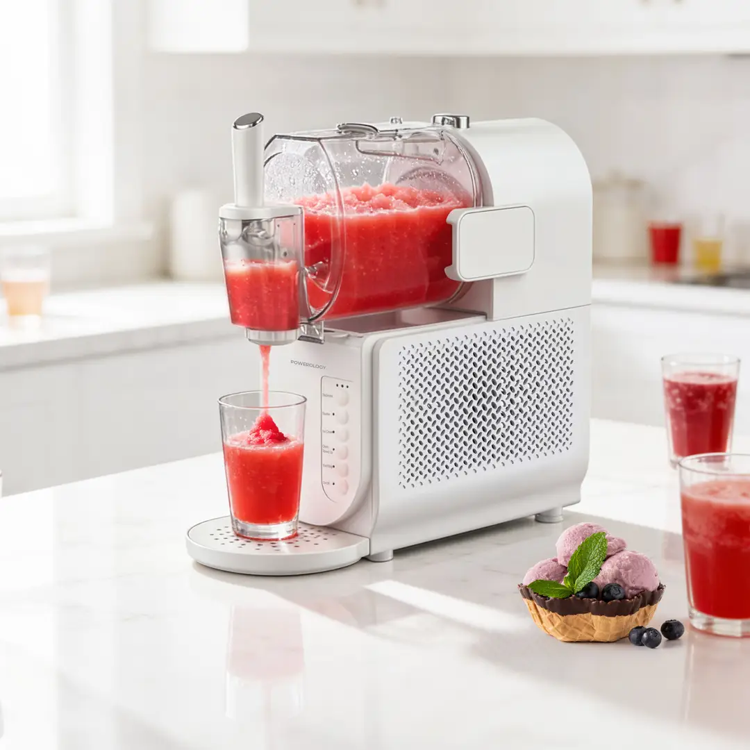 Powerology Fresh Slushie & Ice Cream Maker - White Powerology Fresh Slushie & Ice Cream Maker - White