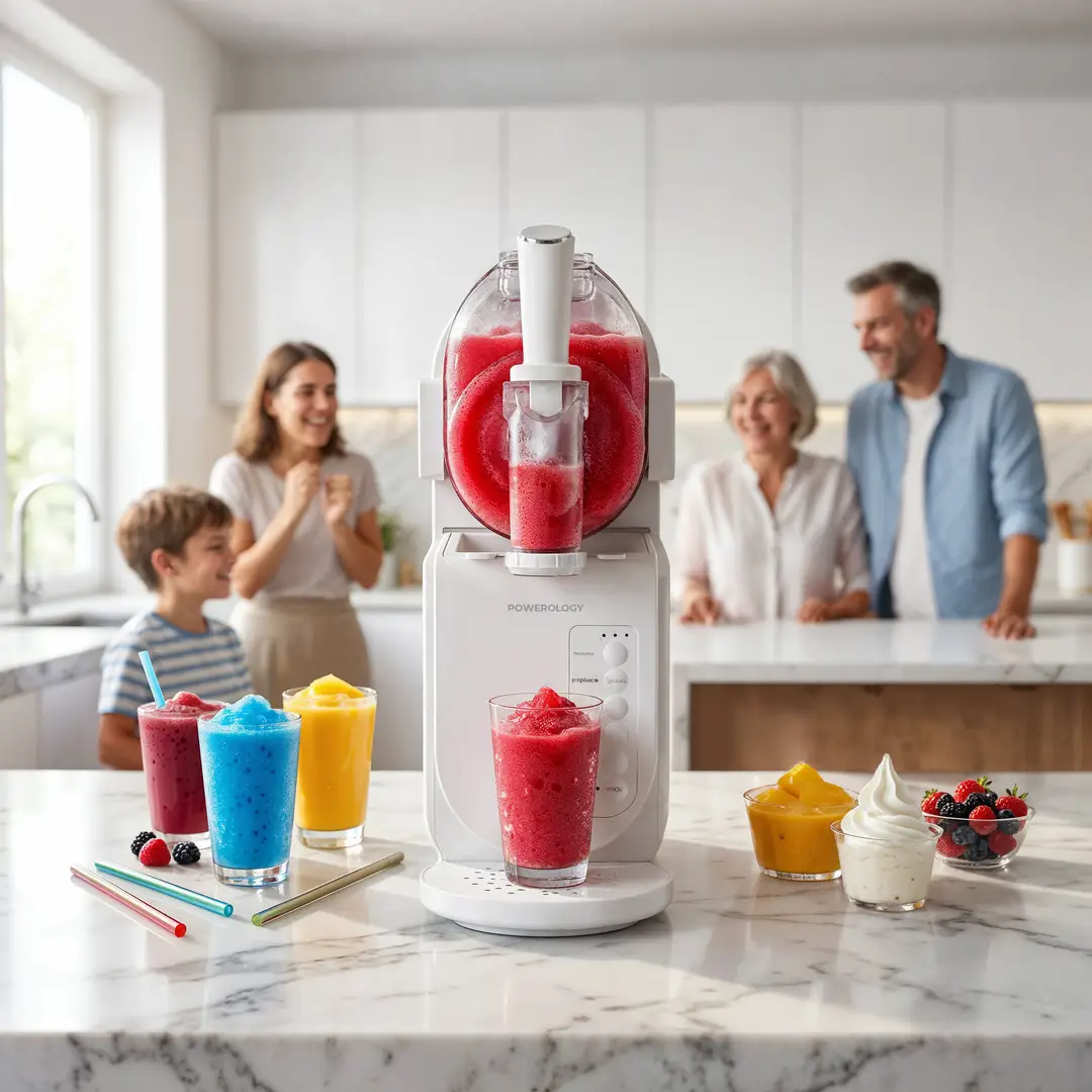 Powerology Fresh Slushie & Ice Cream Maker - White Powerology Fresh Slushie & Ice Cream Maker - White