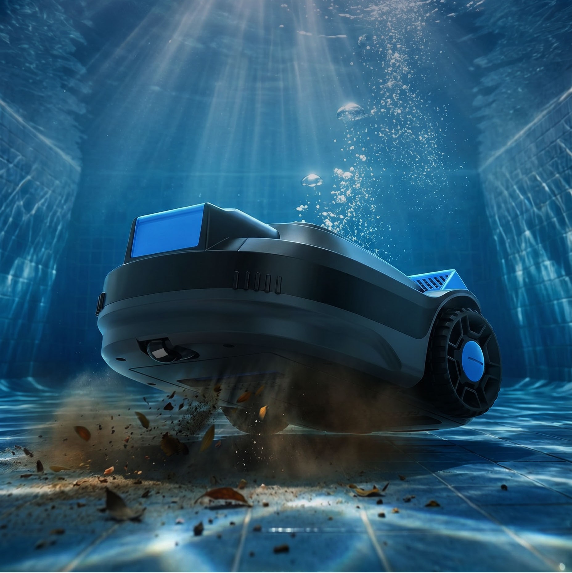 Powerology Pool Pilot Cordless Robotic Pool Cleaner - Black Powerology Pool Pilot Cordless Robotic Pool Cleaner - Black