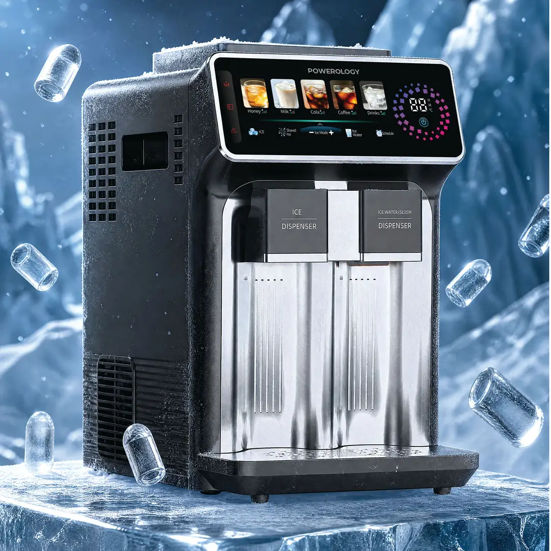 Powerology Everest Ice & Chilled Water Dispenser - Black Powerology Everest Ice & Chilled Water Dispenser - Black