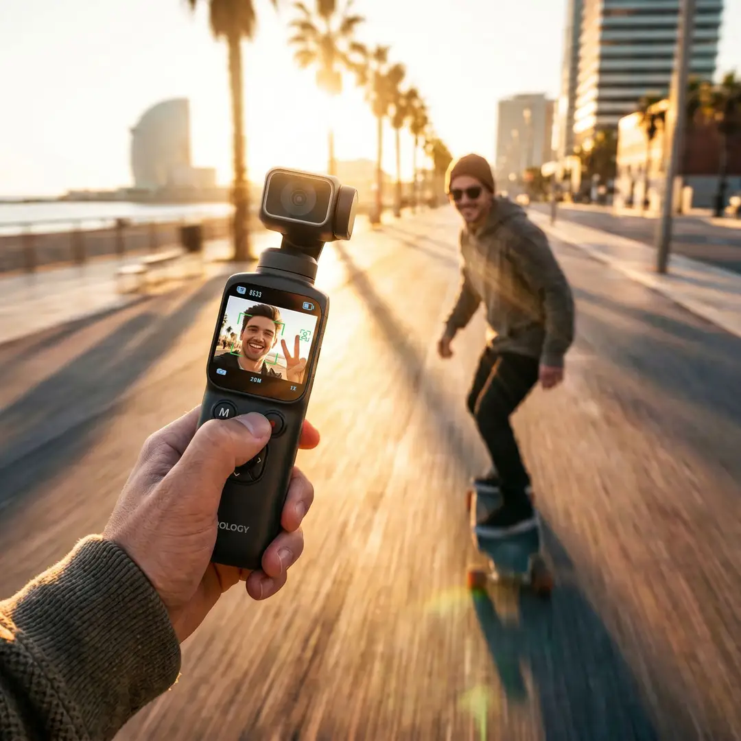 Powerology Lenso Pocket-Sized Gimbal Camera - Black Powerology Lenso Pocket-Sized Gimbal Camera - Black