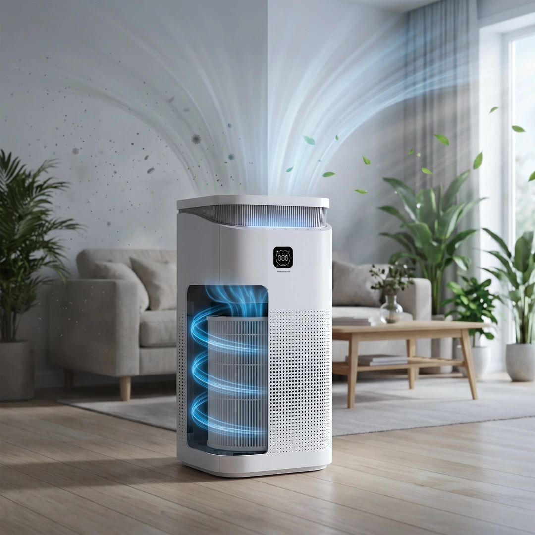 Powerology Mira Elite Smart Air Purifier With PM2.5 Air Quality Sensor - White Powerology Mira Elite Smart Air Purifier With PM2.5 Air Quality Sensor - White