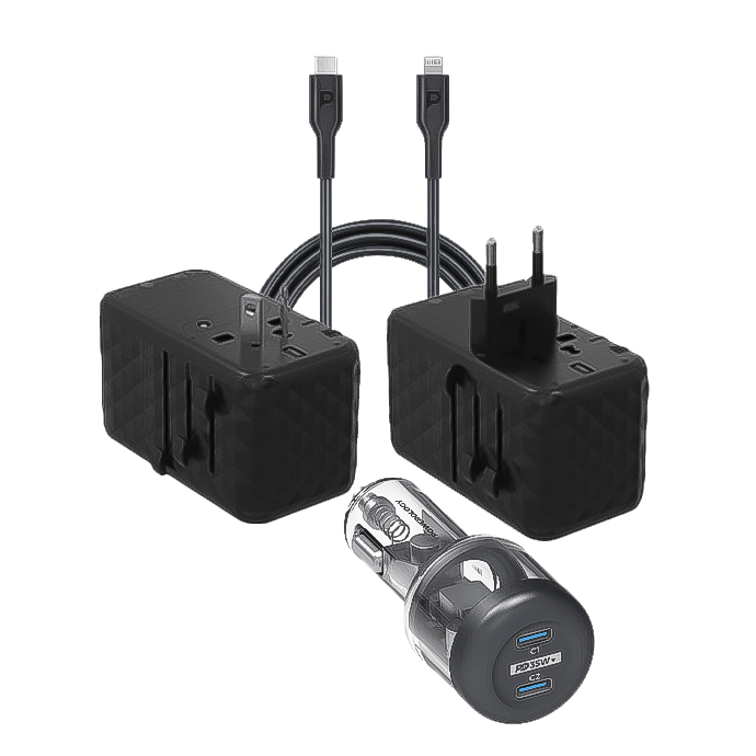 alt tag="Powerology chargers. adapters and cables"