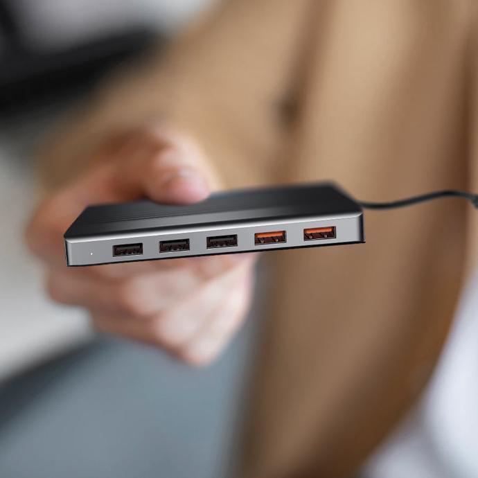 Powerology 13-in-1 USB-C Hub 4K alt tag="Powerology-Hubs & Docks 13in1 USB-C Hub 4K HDMI Type-C 100W PD"
