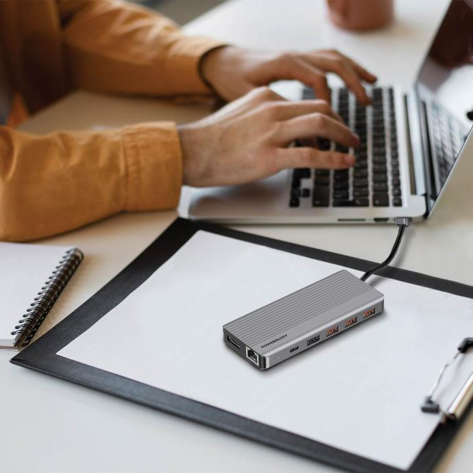 Powerology Compatible 13-in-1 Hub alt tag="Powerology-Hubs & Docks 13in1 USB-C Hub Compatible"