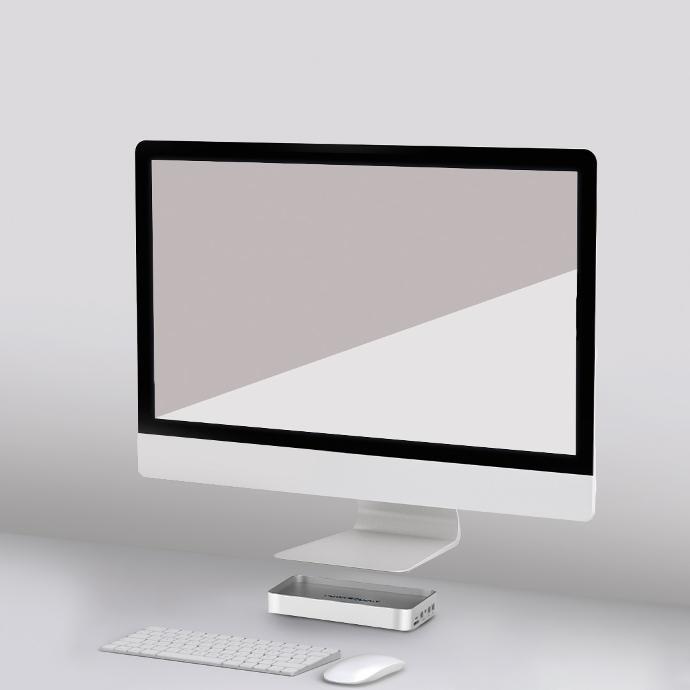 Powerology Dock with 10Gbps Data Transfer alt tag="Powerology Hubs & Docks iMac 24 Inch USB-C Dock 10Gbps Gray"