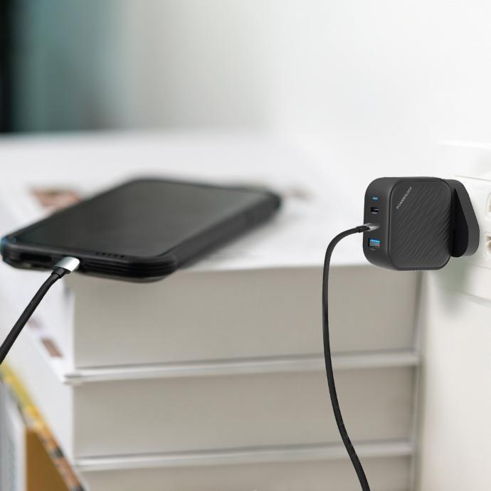 Powerology Dual PD Charger alt tag="Powerology Cables & Chargers Ultimate Charger Dual PD Black"