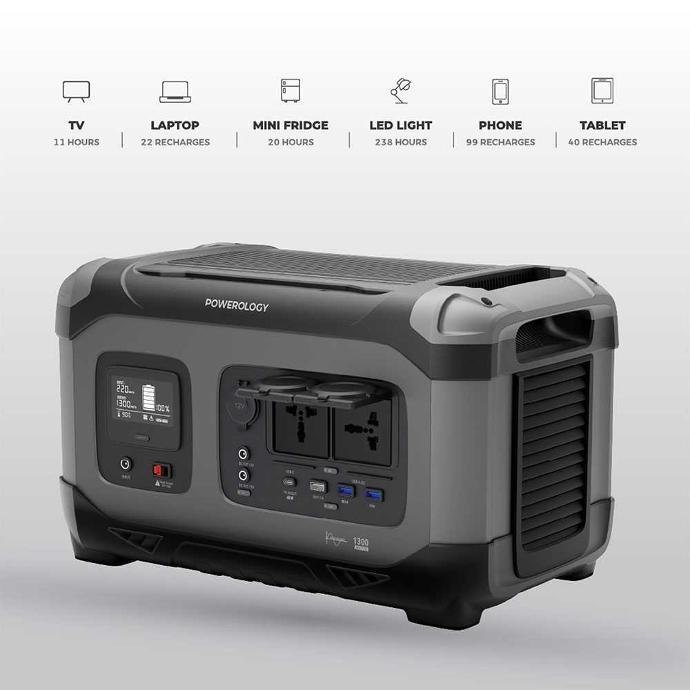 Powerology Portable Power Generator alt tag="Powerology Power Generators 392000mAh Power Generator Portable Black"