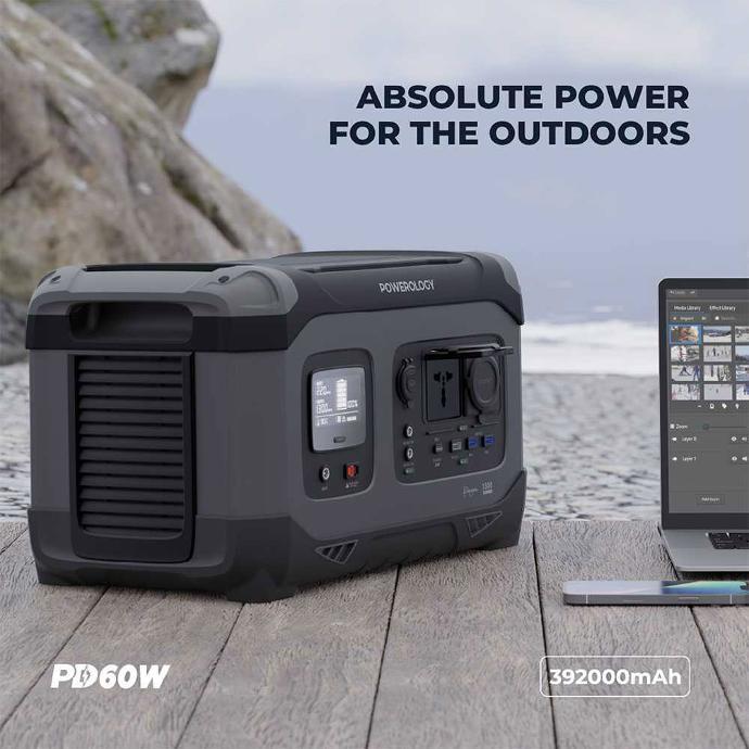 Powerology Compatible Power Generator alt tag="Powerology Power Generators 392000mAh Power Generator Compatible Black"