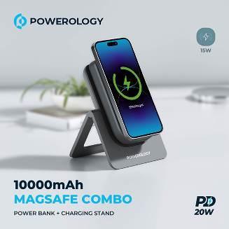 alt tag="Powerology Power Banks 10000mAh MagSafe Combo Power Bank Fast Charge Gray"