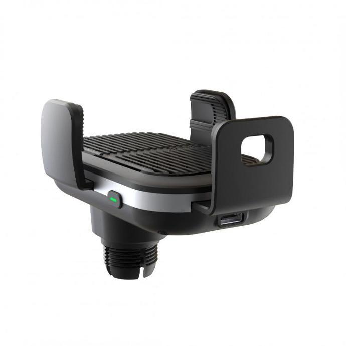 alt tag="Powerology Holders & Stands Dual Coil Car Mount 15W Built-in Cooling Fan Black"