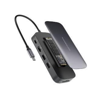 alt tag="Powerology Hubs & Docks 512GB USB-C Hub & SSD Drive All-in-one Connectivity & Storage PD 100W Gray"