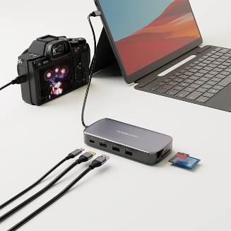 alt tag="Powerology Hubs & Docks 512GB USB-C Hub & SSD Drive All-in-one Connectivity & Storage Compatible Gray"