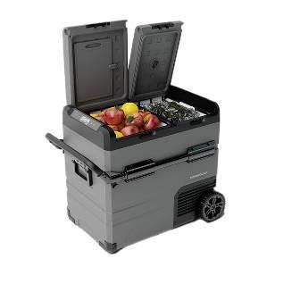 Powerology Portable Smart Fridge alt tag="Powerology Lifestyle Smart Fridge & Freezer with Independent Dual Compartment Low Noise Gray"