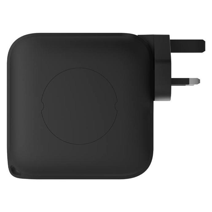 Powerology Wall Charger 20W PD alt tag="Powerology Cables & Chargers Magsafe Wall Charger 10000mAh Side View Black"