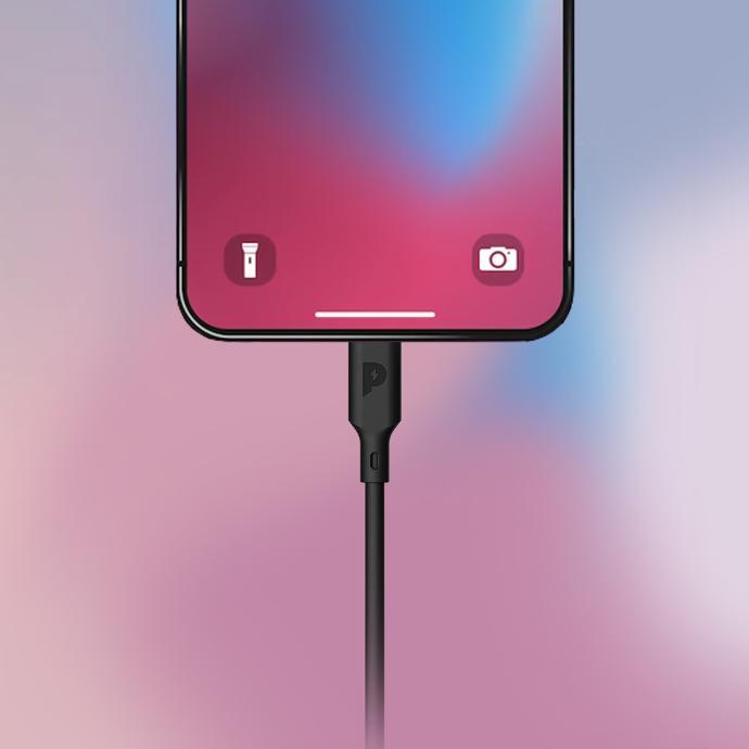 Powerology Fast Charge Cable alt tag="Powerology Cables & Chargers USB-A to Type-C Data Fast Charge Cable -1.2m Black"