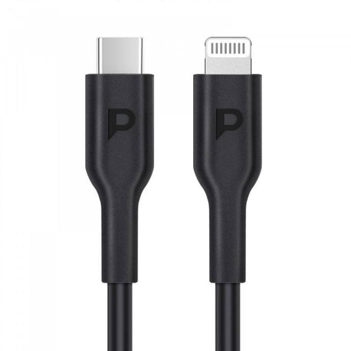 Powerology USB-C to Lightning Cable alt tag="Powerology Cables & Chargers Super Compact Charger with USB-C To Lightning Cable Gan Tech Black'