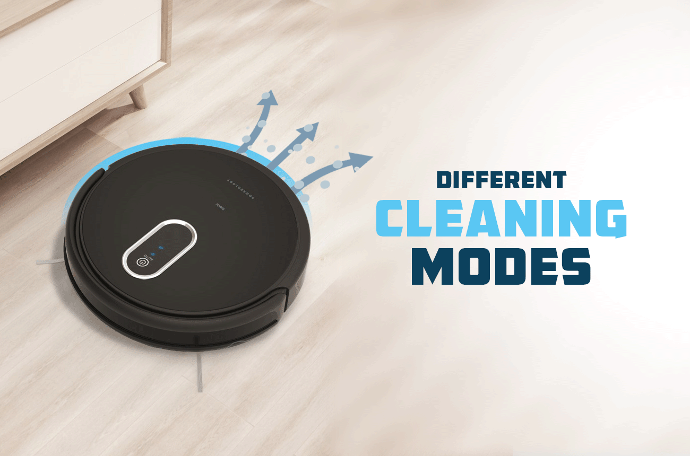 Powerology Low Noise Vacuum Cleaner Powerology Lifestyle Smart Robotic Vacuum Cleaner 2600mAh Low Noise Black