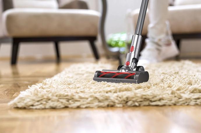 Powerology Low Noise Home Cordless Vacuum Cleaner Alt tag="Powerology Lifestyle Home Cordless Vacuum Cleaner with Brushless Motor Technology Low Noise Gray"