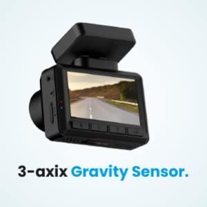 Powerology Dash Camera with Gravity Sensor alt tag="Powerology Smart Cameras Dash Camera Pro Gap-less Cycling Gravity Sensor Black"