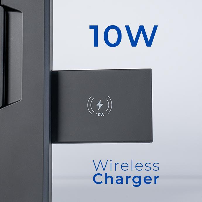 Powerology Pro Hub with 10W Wireless Charging alt tag="Powerology Holders & Stands Multi-Functional Pro Hub Laptop Stand 10W Wireless Charger Black"