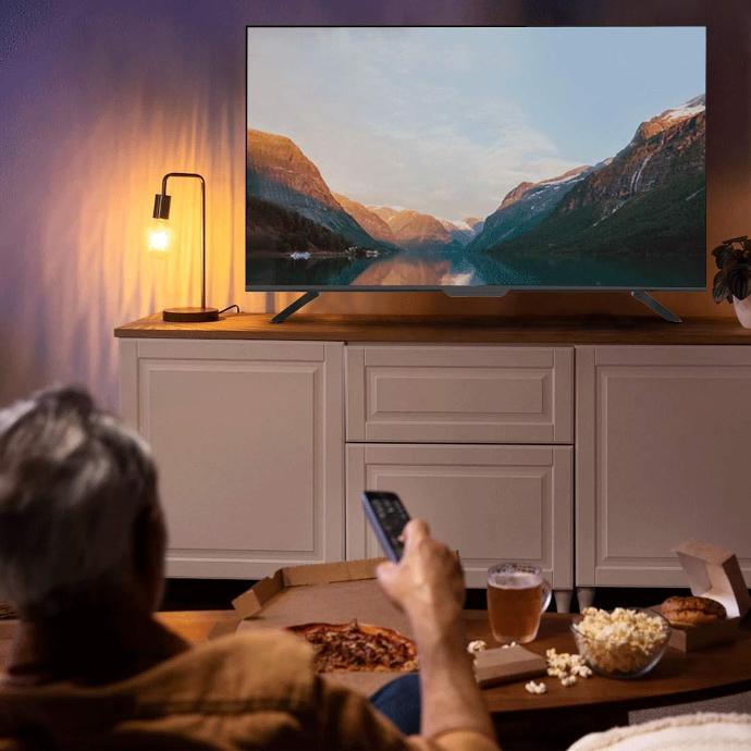 Powerology Dolby Vision UHD Smart TV alt tag="Powerology Projectors and TV 55” UHD Smart TV Dolby Vision Black"