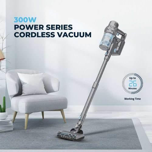 Powerology Cordless Vacuum 300W alt tag="Powerology Lifestyle Power Series Cordless Vacuum 300W Cordless Gray"