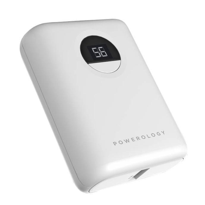 Powerology 20W Power Bank alt tag="Powerology Power Banks Ultra-Compact 10000 mAh Fast Charging Power Bank 20W White"