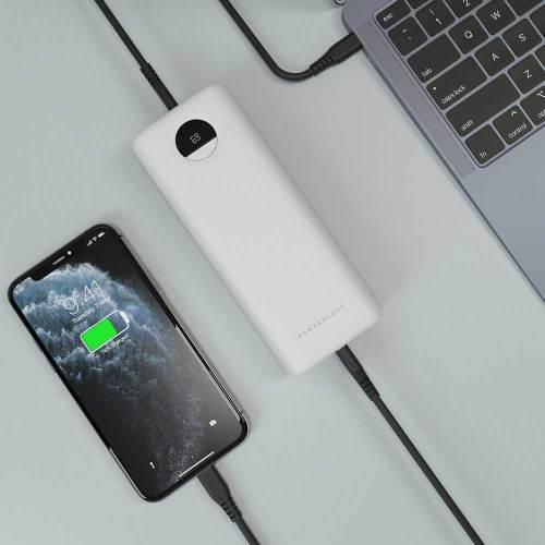 Powerology Multi-Port Power Bank alt tag="Powerology Power Banks 20000mAh Fast Charging Power Bank White"