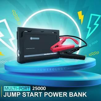 alt tag="Powerology Power Stations Multi-Port Jump Starter Power Bank Compatible Black"