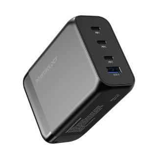 Powerology Multiport Charging Terminal alt tag="Powerology Power Hub 200W Total Output GaN Charging Terminal Multiport Black"