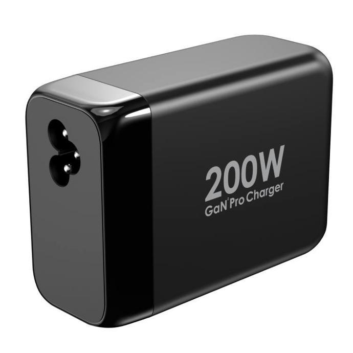 Powerology Compact Charging Terminal alt tag="Powerology Power Hub 200W Total Output GaN Charging Terminal compact Black"