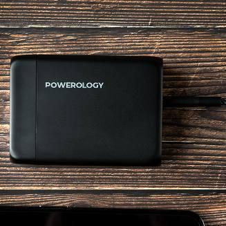 Powerology Lightweight Charging Terminal alt tag="Powerology Power Hub 200W Total Output GaN Charging Terminal Lightweight Black"