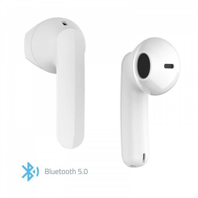 Powerology Compact stereo Buds Plus alt tag="Powerology Audio Bluetooth Stereo Buds Plus Compact White"