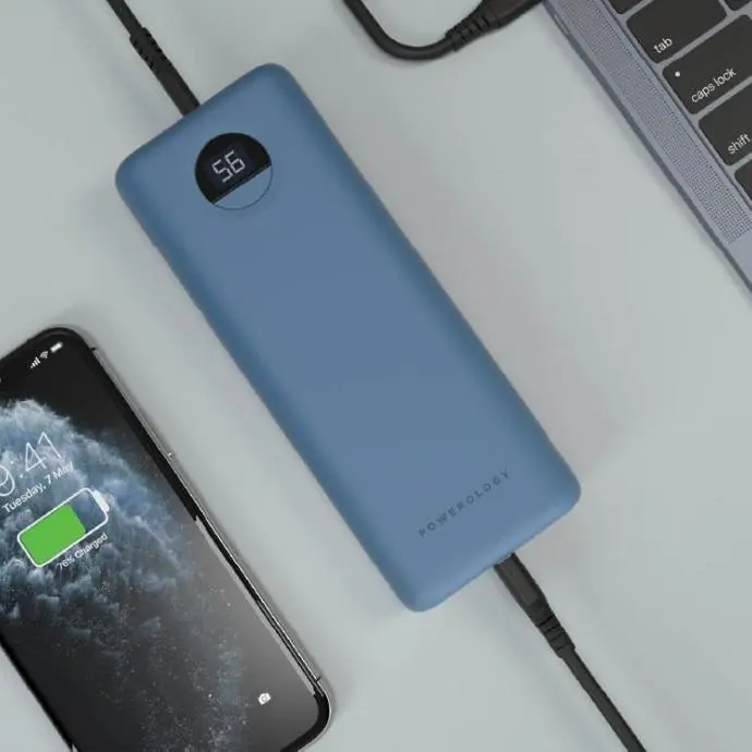 Powerology Power Banks Ultra Compact PD Power Bank Fast Charging Blue