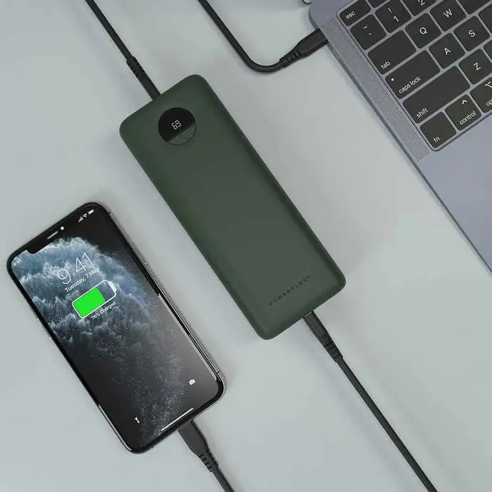 Alt="Powerology Power Banks Ultra Compact PD Power Bank Fast Charging Green"