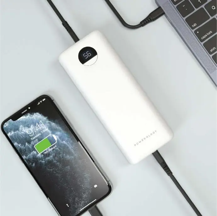 Powerology Power Banks Ultra Compact PD Power Bank Fast Charging White