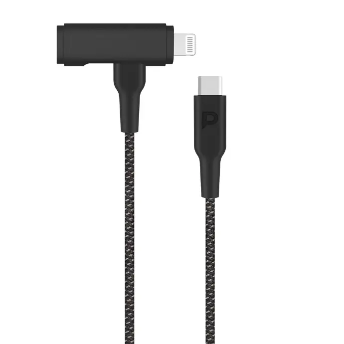 Powerology Cables And Chargers Braided USB-C To USB-C PD 60W Black 